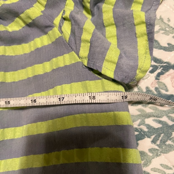 Anthropologie Corey Lynn Calter dress Sz small runs big green grey off shoulder - Picture 5 of 13